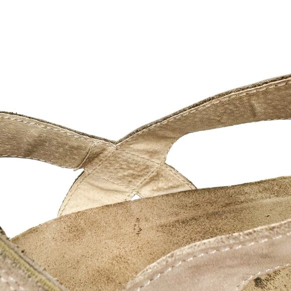 Noat Kayla Gray Suede Nubuck Leather Strappy Wedge Sandal 13 Comfort Lightweight - Picture 15 of 16